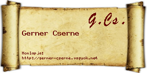 Gerner Cserne névjegykártya